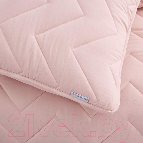 Изображение товара Набор текстиля для спальни Sofi de Marko Робби 230х250 / Пок-Роб-пр-230х250 (пепельно-розовый)