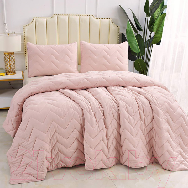 Изображение товара Набор текстиля для спальни Sofi de Marko Робби 230х250 / Пок-Роб-пр-230х250 (пепельно-розовый)