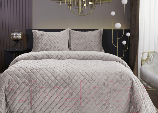 Изображение товара Набор текстиля для спальни Sofi de Marko Натаниэль 160х220 / Пок-Нт-160х220сс (светло-серый)