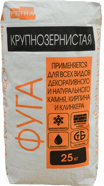 Изображение товара Фуга цементная Petra Белый (25кг)