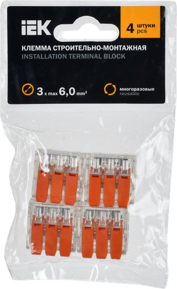 Изображение товара Набор клемм IEK UKZ40-613-004 (4шт)