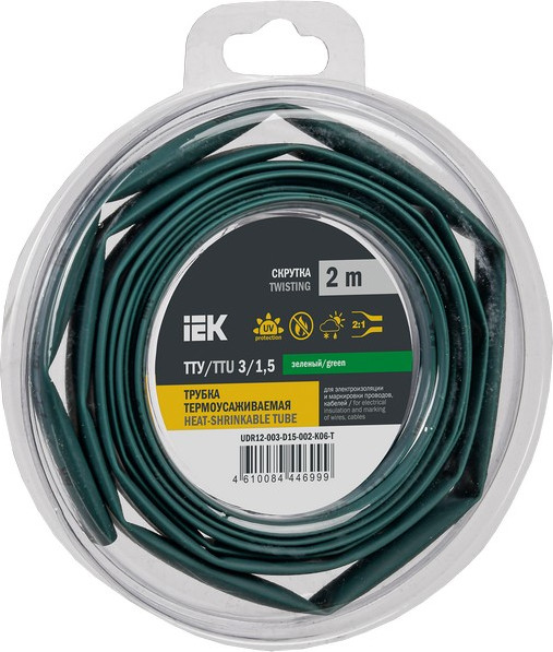 Изображение товара Трубка термоусаживаемая IEK UDR12-003-D15-002-K06-T