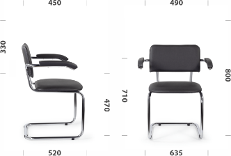 Изображение товара Стул офисный UTFC Сильвия АРМ CH (Z06 синий)