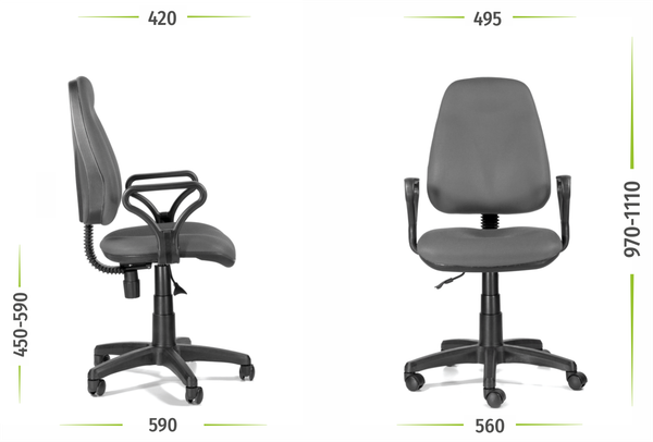 Изображение товара Кресло офисное UTFC Сириус Самба ПВМ пластик (С73 серый)