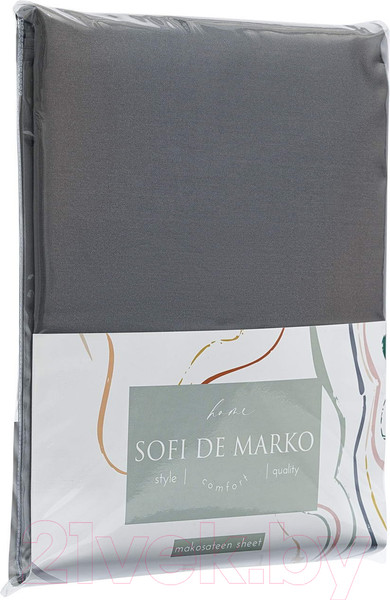 Изображение товара Простыня Sofi de Marko Premium Mako 180х230 / Пр-Пм-ан-180х230 (антрацитовый)