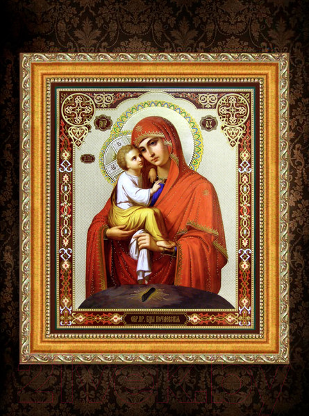 Изображение товара Икона Декарт Богородица Почаевская 8Л1599