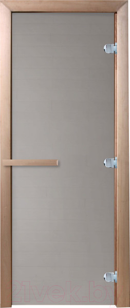 Изображение товара Стеклянная дверь для бани/сауны Doorwood Теплое утро 200x80 (сатин/листва)
