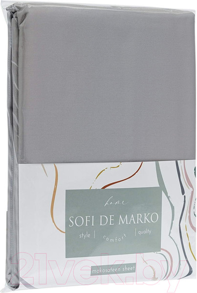Изображение товара Простыня Sofi de Marko Premium Mako 180х230 / Пр-Пм-сер-180х230 (серый)