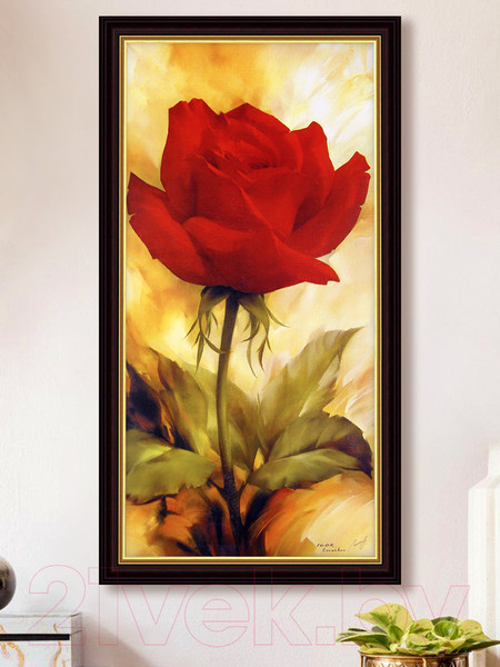 Изображение товара Картина Декарт Алая роза 8Л2464 (в раме)