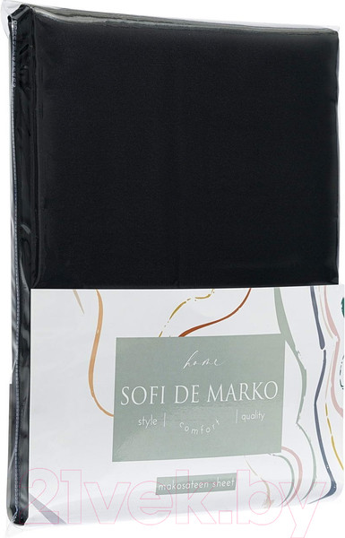Изображение товара Простыня Sofi de Marko Premium Mako 180х230 / Пр-Пм-чр-180х230 (черный)