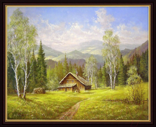 Изображение товара Картина Декарт Хуторок на опушке 8Л2242 (в раме)