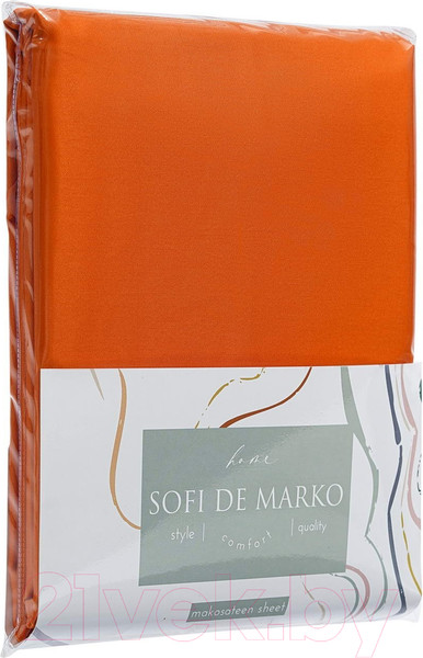 Изображение товара Простыня Sofi de Marko Premium Mako 240х260 / Пр-Пм-ор-240х260 (оранжевый)
