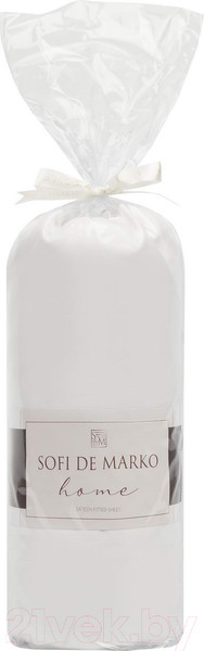 Изображение товара Простыня Sofi de Marko Мармис 160х200х30 / ПР-мс-160х200х30бел (белый)
