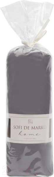 Изображение товара Простыня Sofi de Marko Мармис 160х200х30 / ПР-мс-160х200х30сер (серый)