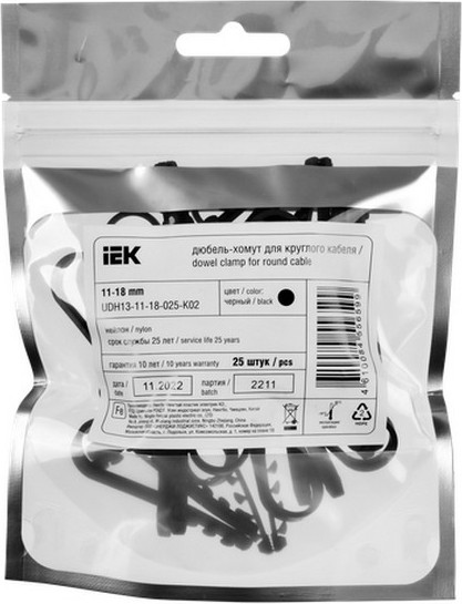 Изображение товара Дюбель-хомут IEK UDH13-11-18-025-K02 (25шт)