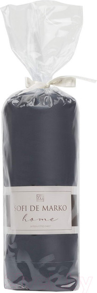 Изображение товара Простыня Sofi de Marko Мармис 180х200х30 / ПР-мс-180х200х30ант (антрацитовый)