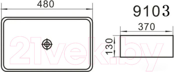 Изображение товара Умывальник Axus 9103 P-062 / 9103P-062