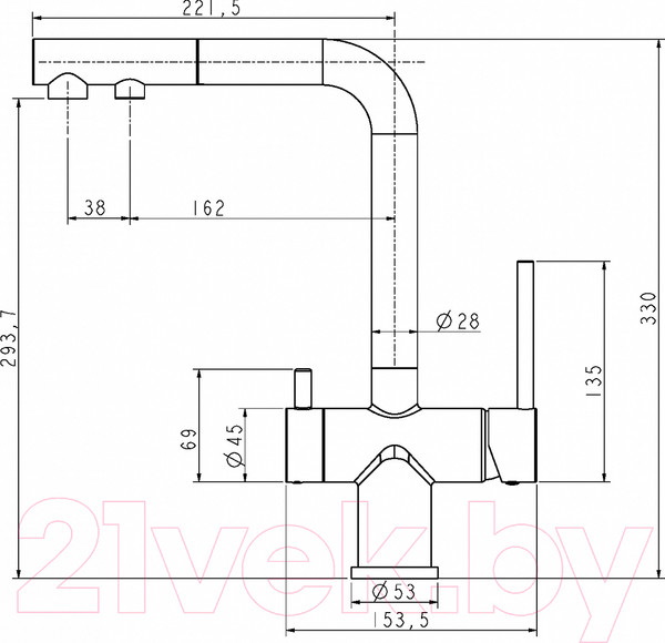 Изображение товара Смеситель Paulmark Serpentine Se213222-CR