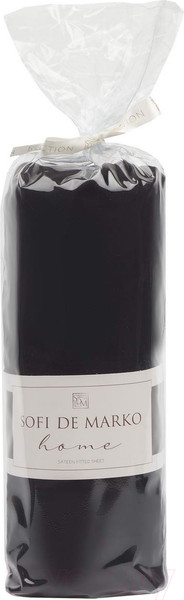 Изображение товара Простыня Sofi de Marko Мармис 90х190х30 / ПР-мс-90х190х30чер (черный)