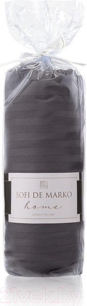 Изображение товара Простыня Sofi de Marko Морган 160х200х30 / Пр-Мг-ан-160х200х30 (антрацитовый)