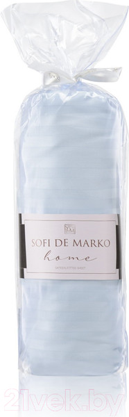 Изображение товара Простыня Sofi de Marko Морган 160х200х30 / Пр-Мг-гол-160х200х30 (голубой)