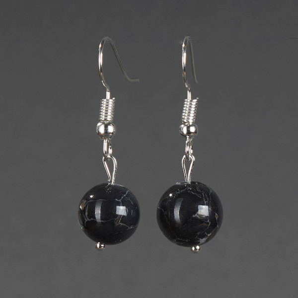 Изображение товара Серьги Wolves Элитный Варисцит 40824 №2 (черный)