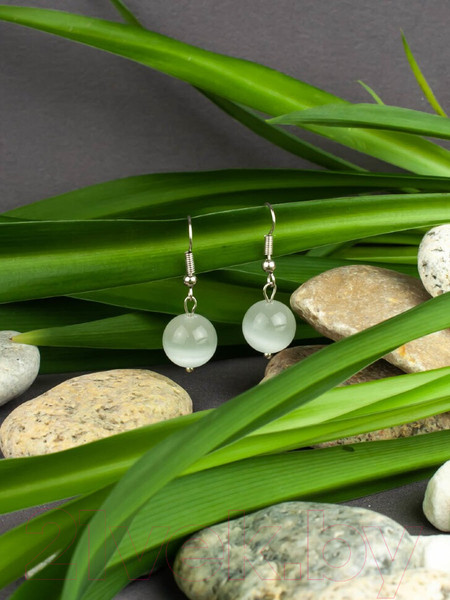 Изображение товара Серьги Wolves Элитный Опал 40868 №2 (снежный)