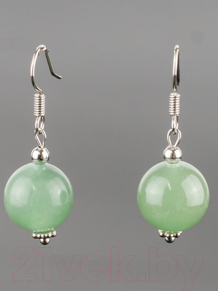 Изображение товара Серьги Wolves Элитный Оникс 40880 №2 (зеленый)