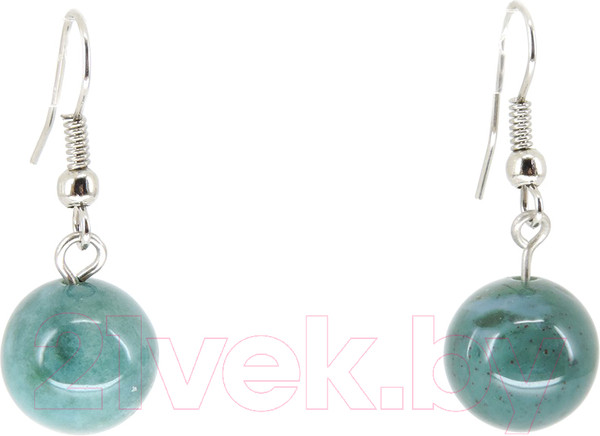 Изображение товара Серьги Wolves Элитная Яшма 40916 №2 (зеленый)