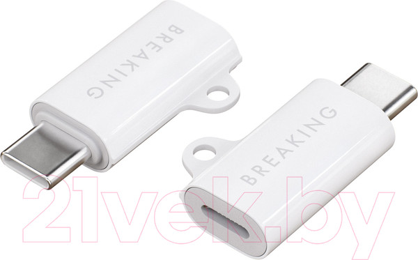 Изображение товара Адаптер Breaking Y01 Lightning - USB-C / 24567 (белый)