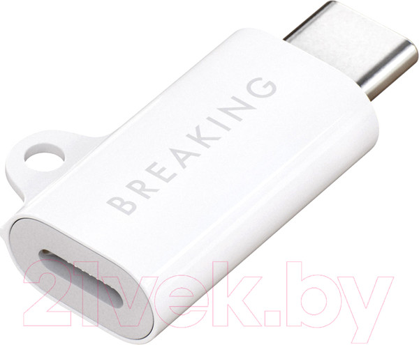 Изображение товара Адаптер Breaking Y01 Lightning - USB-C / 24567 (белый)