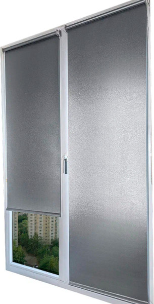 Изображение товара Рулонная штора АС МАРТ Мегаполис 38x160 (серебристый)