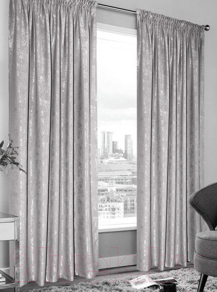 Изображение товара Комплект штор Nivasan Мрамор 19 на ленте 150x270 / H.MR-19 (серый)