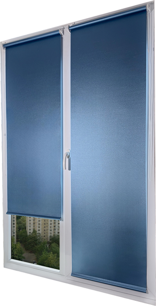 Изображение товара Рулонная штора АС МАРТ Мегаполис 85x160 (синий)