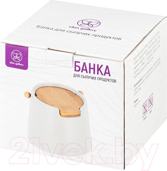 Изображение товара Емкость для хранения Elan Gallery 240431 (белый)