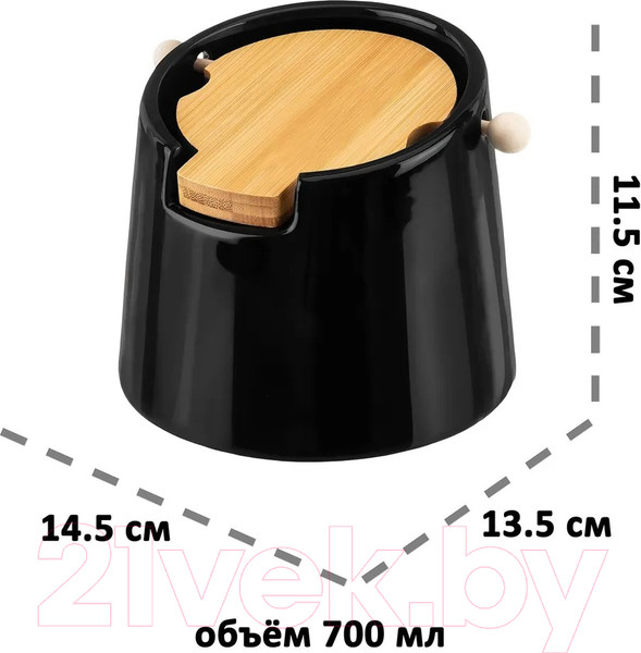 Изображение товара Емкость для хранения Elan Gallery 240432 (черный)