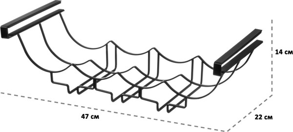 Изображение товара Подставка для бутылок El Casa 240403 (черный)