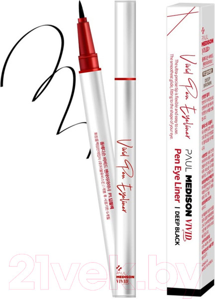 Изображение товара Подводка-фломастер для глаз Paul Medison Vivid Pen Eyeliner Deep Black (0.5г)