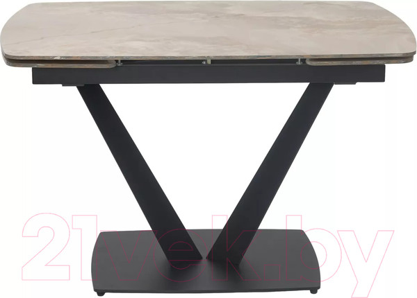 Изображение товара Обеденный стол M-City Alatri 120 Gloss / 614M05548 (Amber Jade Solid Ceramic/Black)