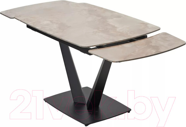 Изображение товара Обеденный стол M-City Alatri 120 Gloss / 614M05548 (Amber Jade Solid Ceramic/Black)