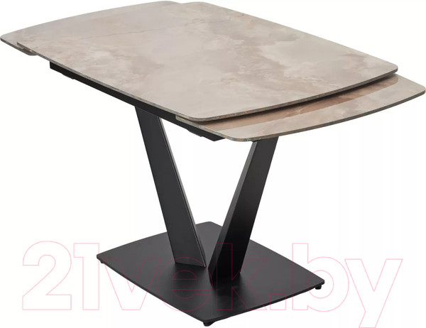Изображение товара Обеденный стол M-City Alatri 120 Gloss / 614M05548 (Amber Jade Solid Ceramic/Black)