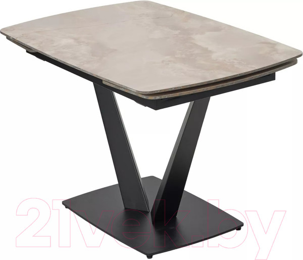 Изображение товара Обеденный стол M-City Alatri 120 Gloss / 614M05548 (Amber Jade Solid Ceramic/Black)