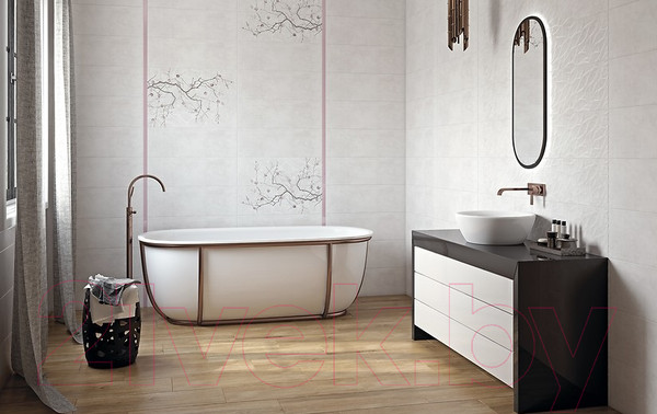 Изображение товара Плитка Cersanit Haiku Рельеф HIU522D (250x750, светло-серый)