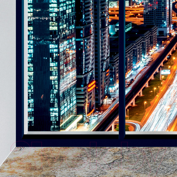 Изображение товара Фотообои листовые Citydecor Ночной город панорама (400x254)