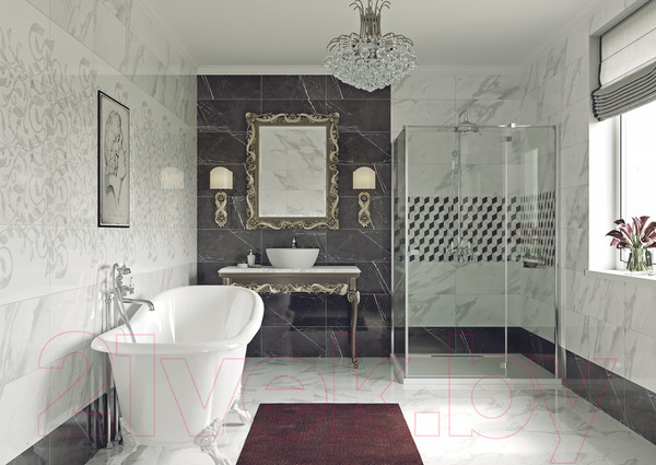Изображение товара Декоративная плитка Cersanit Royal Stone A (297x600, белый)
