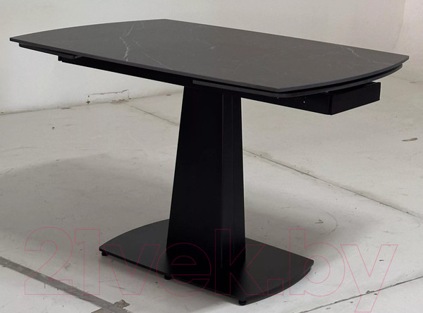 Изображение товара Обеденный стол M-City Balde 120 Matt / 614M05564 (Black Marble Solid Ceramic/Black)