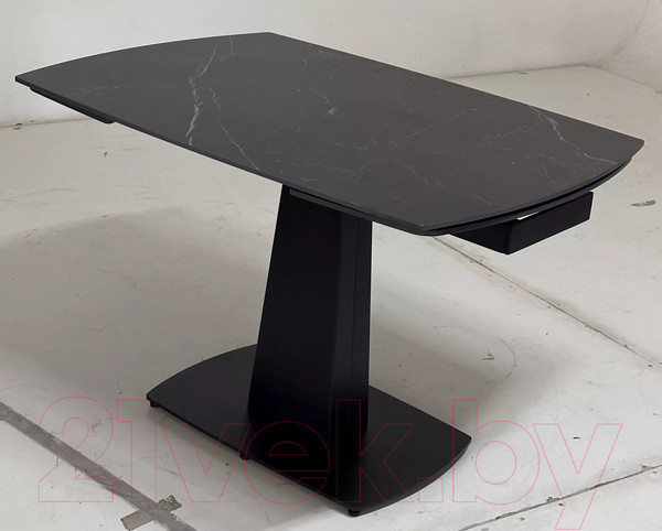 Изображение товара Обеденный стол M-City Balde 120 Matt / 614M05564 (Black Marble Solid Ceramic/Black)