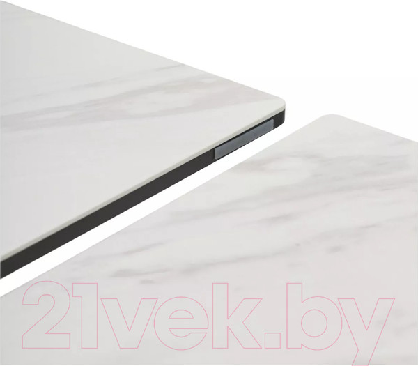 Изображение товара Обеденный стол M-City Estebio 160 KL-99 / 614M05573 (белый мрамор мат/итальянская керамика/серый)