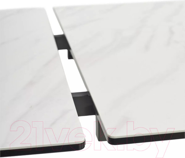 Изображение товара Обеденный стол M-City Estebio 160 KL-99 / 614M05573 (белый мрамор мат/итальянская керамика/серый)