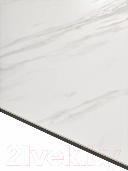 Изображение товара Обеденный стол M-City Estebio 160 KL-99 / 614M05573 (белый мрамор мат/итальянская керамика/серый)